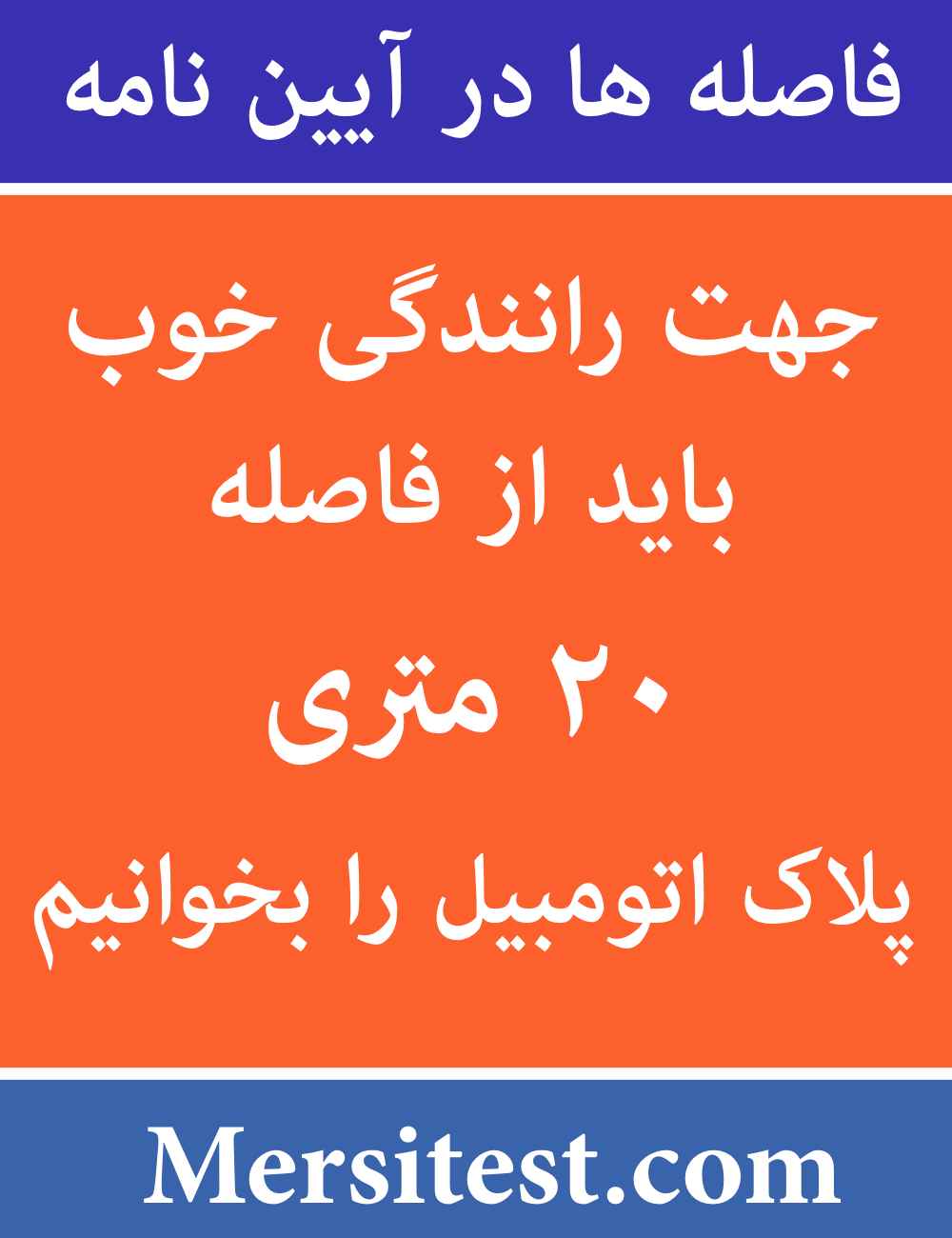 باید از فاصله ۲۰ متری بتوانیم پلاک اتومبیل را بخوانیم