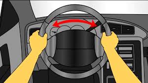 با توجه به سیستم ایربگ فرمان بهترین شکل قرارگیری دستها روی فرمان کدام گزینه زیر میباشد ‬