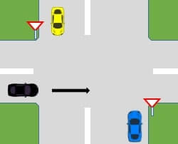 حق تقدم با اتومبیل مشکی