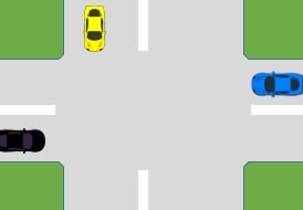 سوال رعایت حق تقدم در تقاطع ها