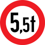 عبور وسیله ی نقلیه با وزن بیش از 5.5 تن ممنوع