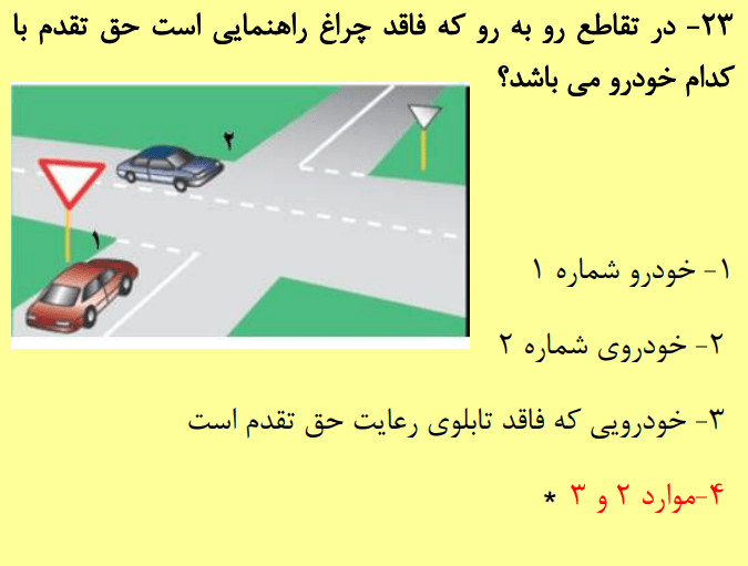 نمونه سوالات حق تقدم با جواب