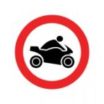 تابلو عبور موتور سیکلت ممنوع