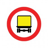 تابلو عبور وسایل نقلیه با محموله خطرناک ممنوع