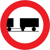 تابلو عبور کامیون یدک دار ممنوع