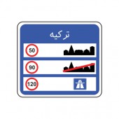 تابلو محدودیت سرعت در کشور همسایه