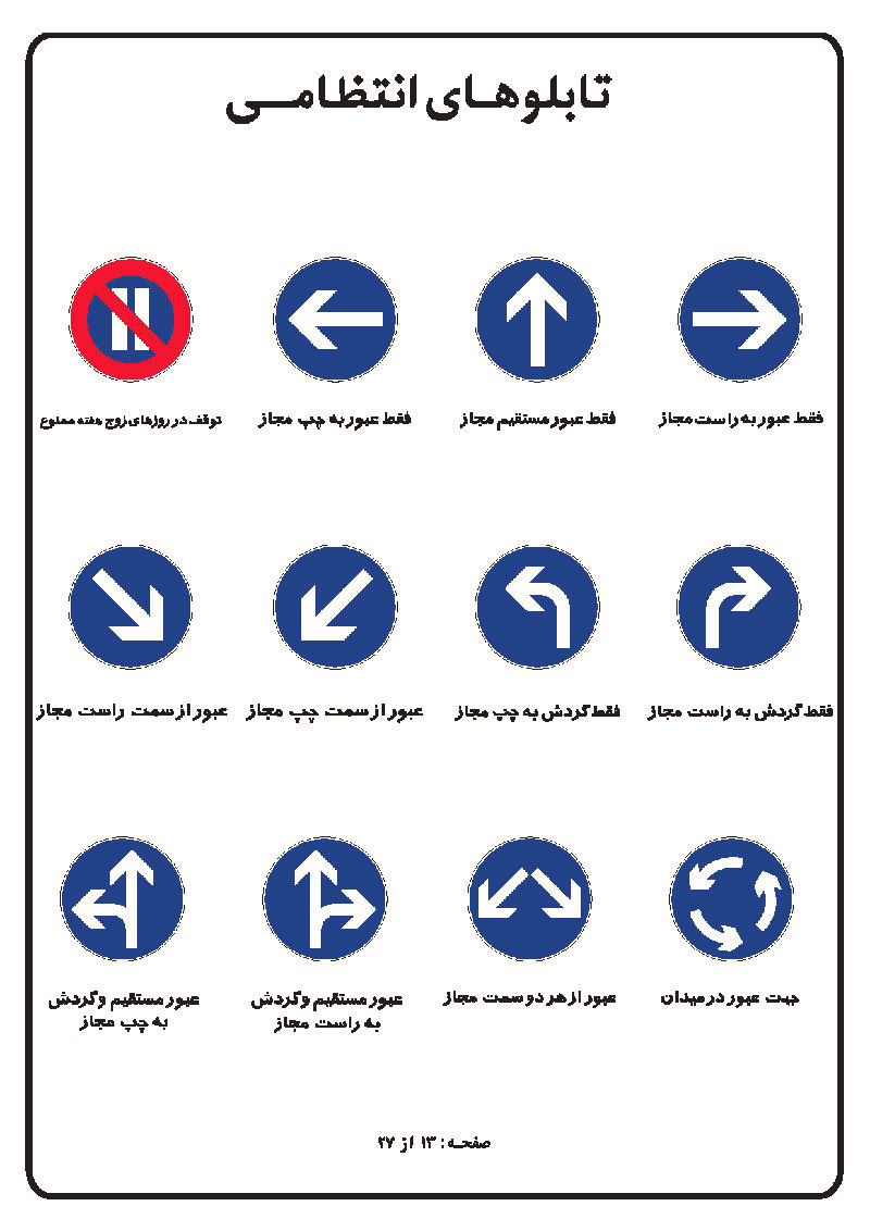تابلوهای انتظامی