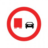 تابلو سبقت برای کامیون ممنوع