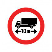 تابلو عبور کامیون با طول بیش از ۱۰ متر ممنوع