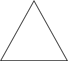 مثلث متساوی الاضلاع نشسته روی قاعده