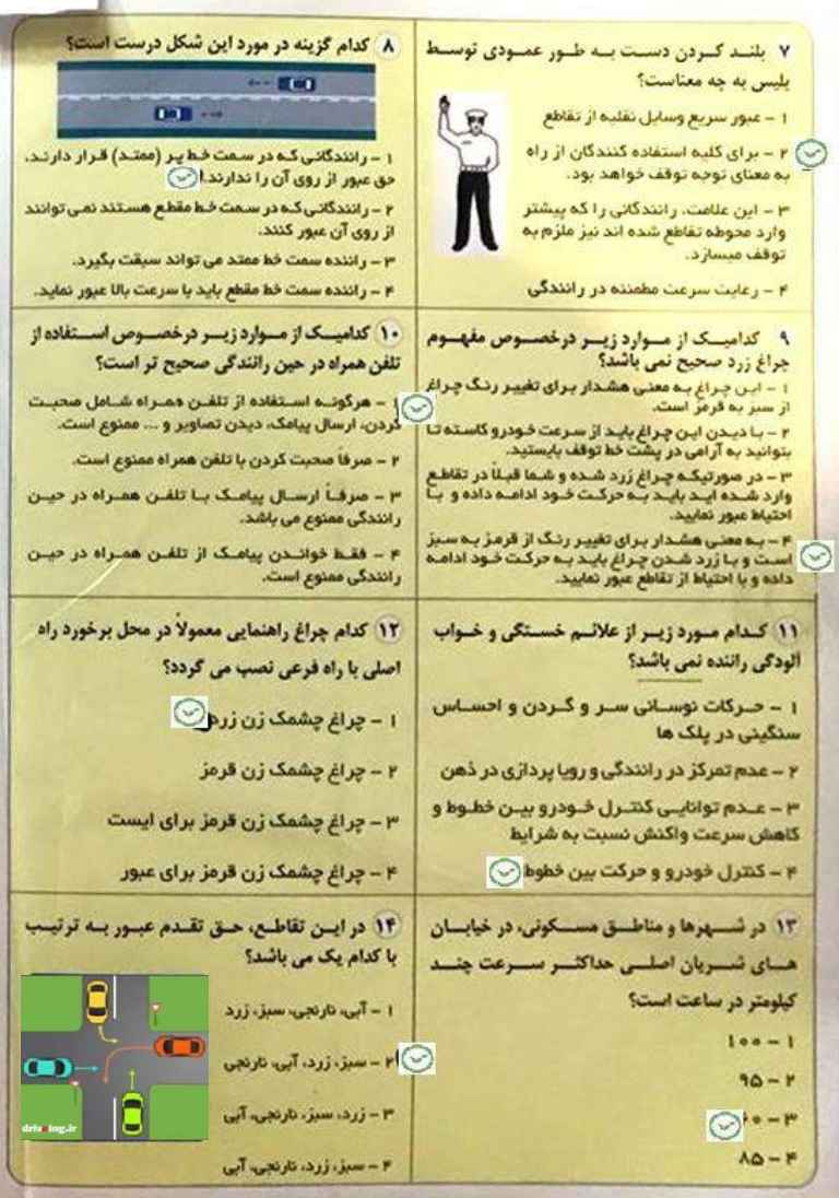 نمونه سوالات لو رفته آیین نامه ۱۴۰۰ شماره دو